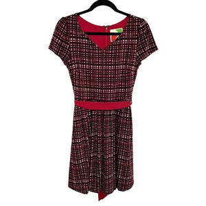 Fervour - Modcloth Black & Red Plaid Fit and Flare Dress Women's Size Medium